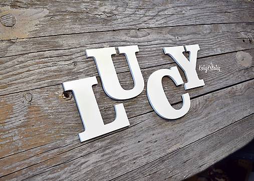 Tabuľky - LUCY...13cm písmeno - 14661525_