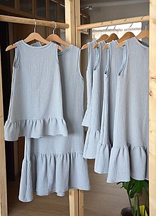 Detské oblečenie - Dievčenské mušelínové šaty s volánom Margot - 14662385_
