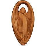 Sochy - Amulet Strážny Anjel - olivové drevo (4cm - Hnedá) - 14661107_