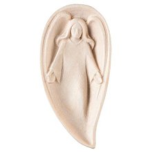 Sochy - Drevený Amulet Strážny Anjel (6cm - Béžová) - 14661014_