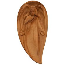 Sochy - Amulet Strážny Anjel - olivové drevo - 14661137_