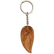 Kľúčenky - Kľúčenka Strážny Anjel -olivové drevo - 14661617_