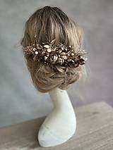 Ozdoby do vlasov - Kvetinový hrebienok "láskou sa nechať viesť" - 14661702_