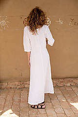 Šaty - Ľanové šaty Živa biela - 14665030_