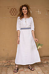 Šaty - Ľanové šaty Živa biela - 14665033_