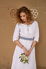 Šaty - Ľanové šaty Živa biela - 14665034_