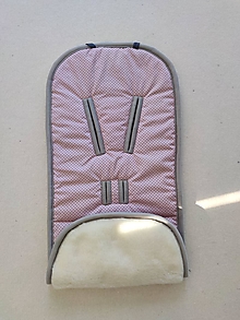 Detský textil - VLNIENKA podložka do kočíka Jané Crosswalk R  3 v 1 100 % merino top super wash Natural Bodka ružová - 14663667_