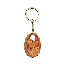 Kľúčenky - Kľúčenka Svätý Krištof - olivové drevo - 14663823_