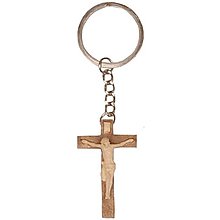 Kľúčenky - Kľúčenka s Barokovým Krížom (3,6cm - Béžová) - 14664423_