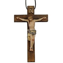 Kľúčenky - Kľúčenka s Barokovým Krížom (3,6cm - Pestrofarebná) - 14664424_