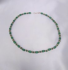 Pánske šperky - Pánsky drevený náhrdelník zelený - 14664886_