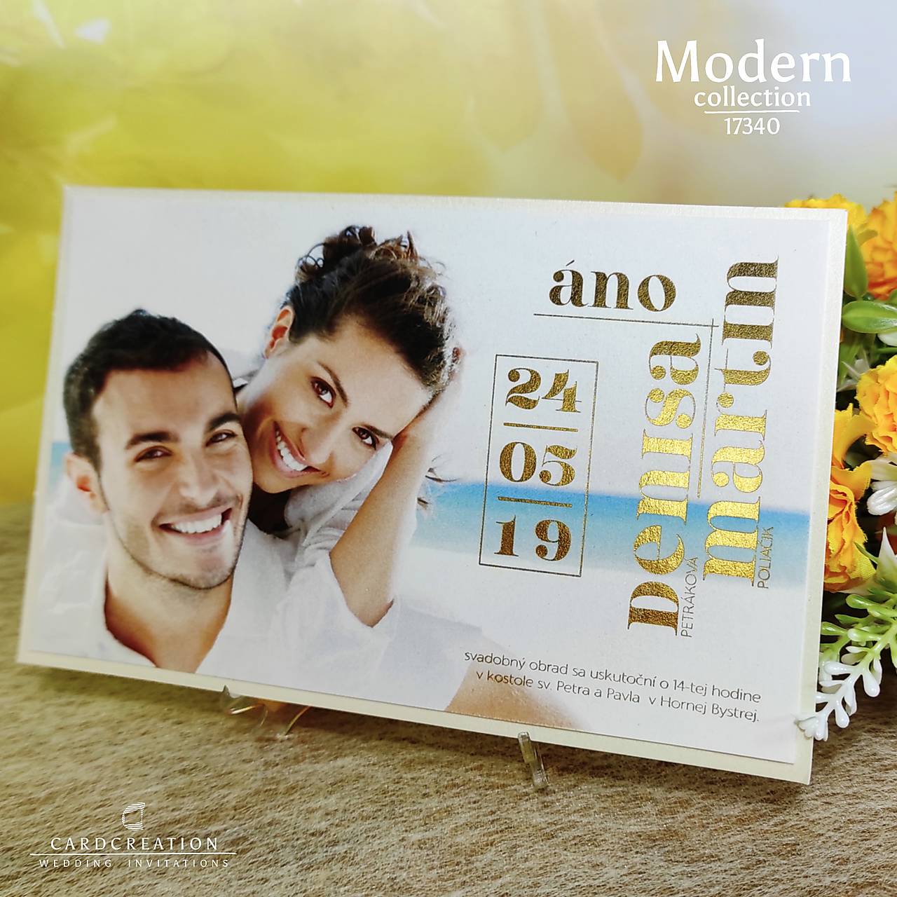 Svadobné oznámenie s fotkou 17340 (20-40 ks)