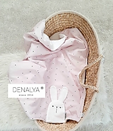 Detský textil - Letná deka baby ružová kolekcia BUNNY 70x90cm - 14666947_