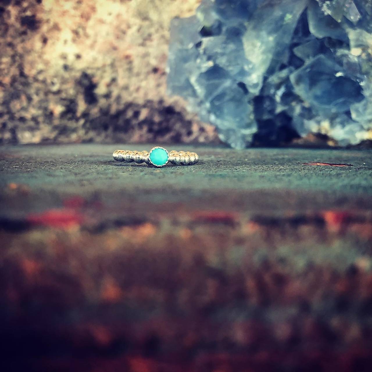 Strieborný prsteň s amazonitom - Kamienkovo