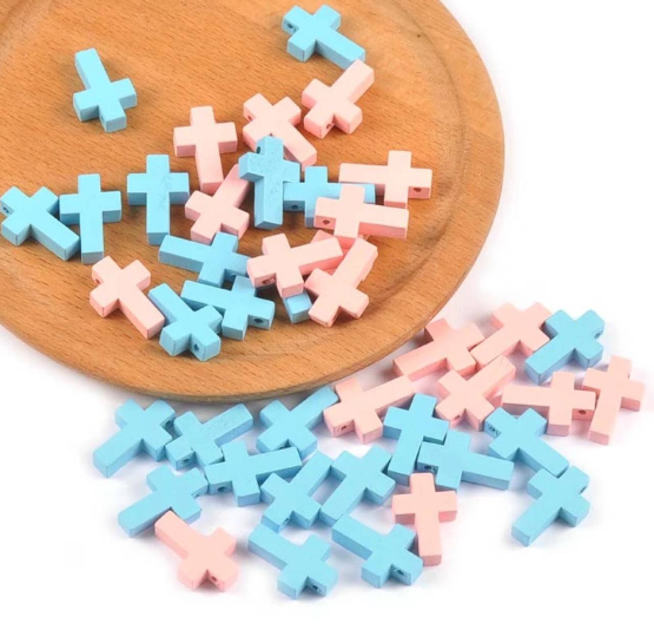 KD101 Korálka drevená KRÍŽIK 2,2 x 1,5 cm