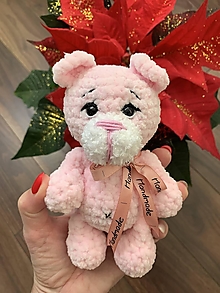 Hračky - medvedík malý Softík - ružový - 14668586_