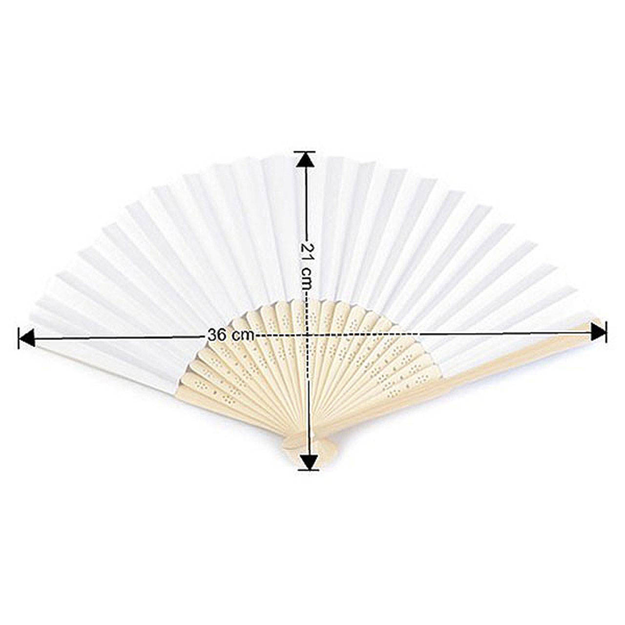 Biele vejáre 10 ks balenie