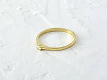 Prstene - 585/1000 zlatý zásnubný prsteň s prírodným diamantom 2mm - 14670272_