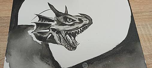 Obrazy - Drak - minimalistický obraz - 14670054_