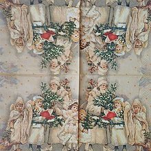 Papier - Čakanie na Vianoce-servítka - 14671403_