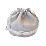 Úžitkový textil - Ľanový košík - 14671665_