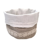 Úžitkový textil - Ľanový košík - 14671667_