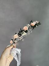 Ozdoby do vlasov - Kvetinový venček "verše z lupienkov ruží" - na stranu - 14671656_