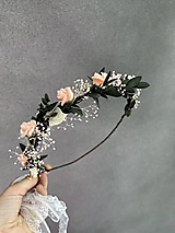 Ozdoby do vlasov - Kvetinový venček "verše z lupienkov ruží" - na stranu - 14671657_