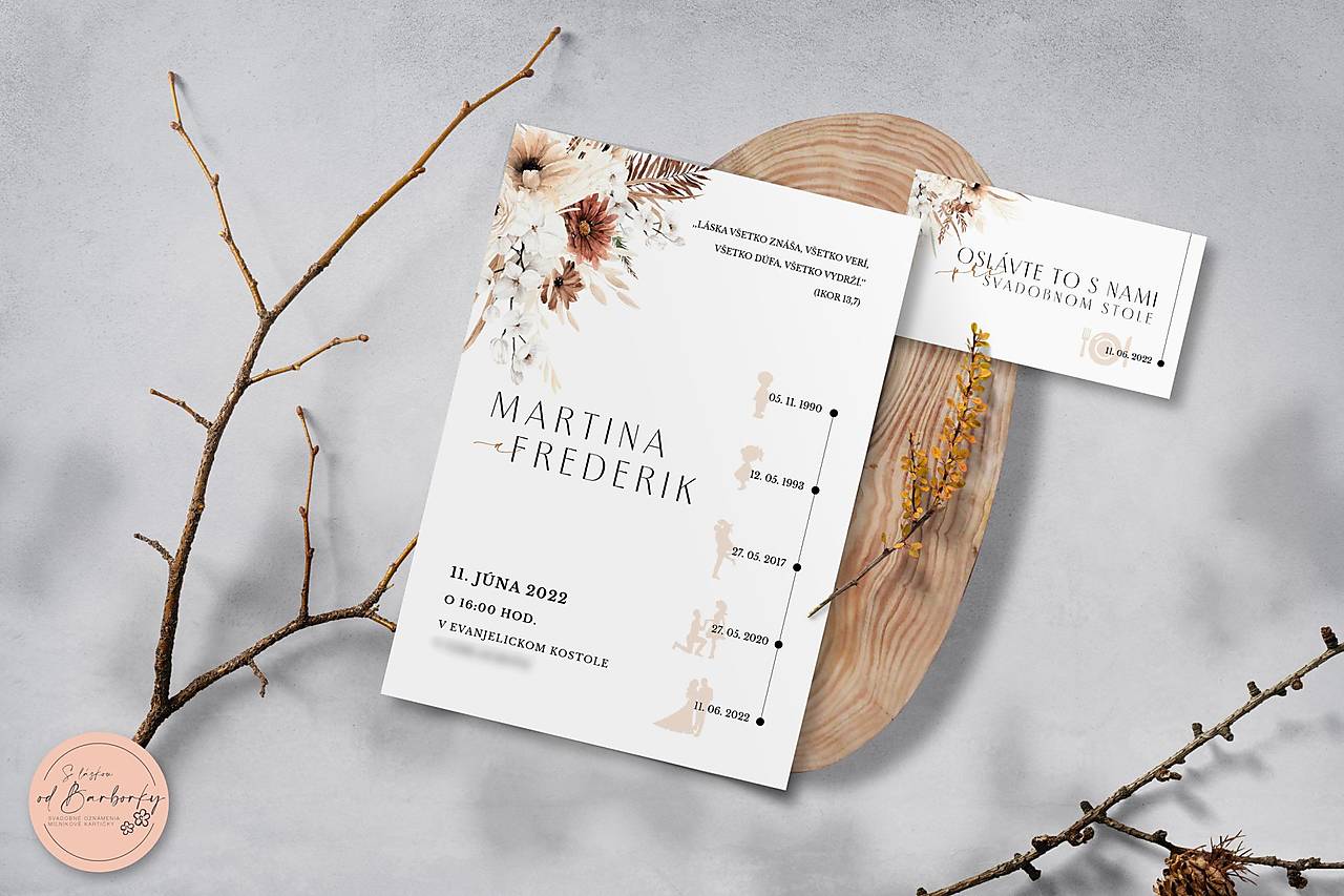 Svadobné oznámenie B#50