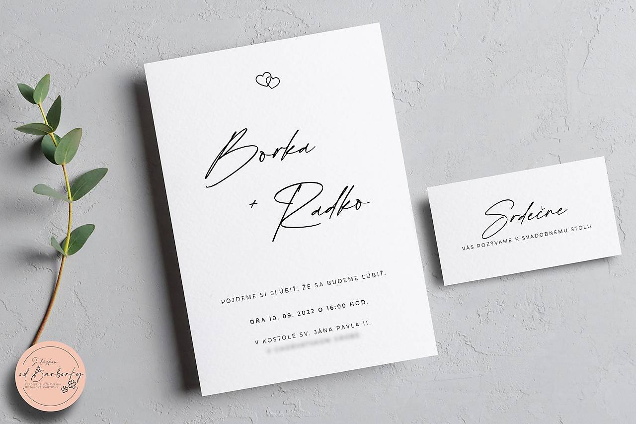 Svadobné oznámenie B#47
