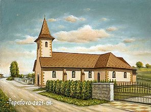 Obrazy - Obraz Ťapešovo kostol, VBart - 14673225_
