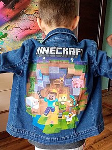 Detské oblečenie - Detská bunda Minecraft - 14673426_