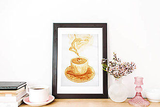 Obrazy - Ilustrácie zobrazené kávou (Kávou maľované) - 14674369_