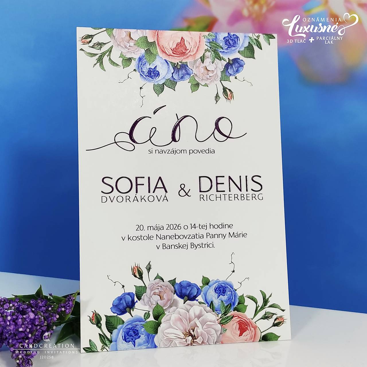 Svadobné oznámenie luxusné J20258 (101 a viac ks)