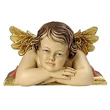 Sochy - Anjel Raffaello závesná dekorácia (5cm - Pestrofarebná) - 14675302_