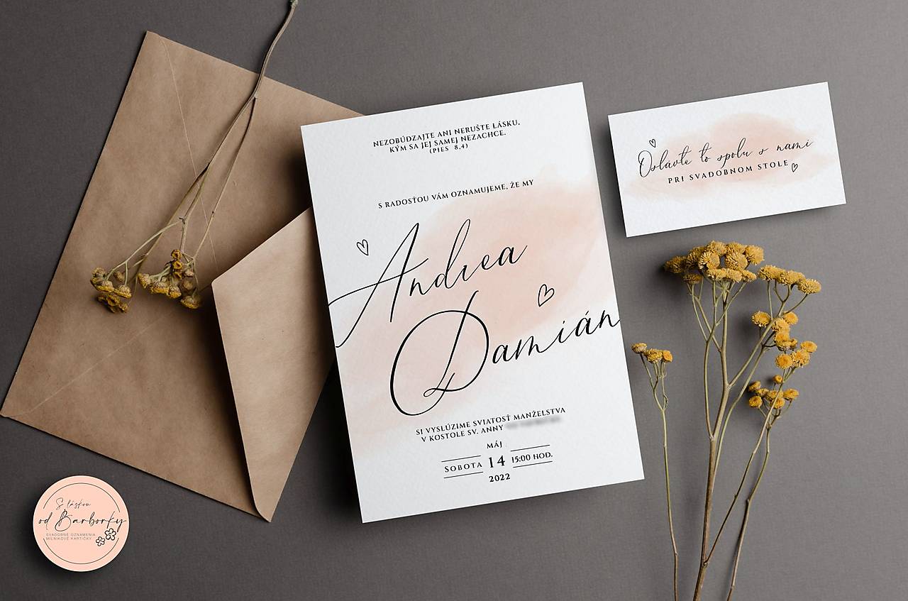 Svadobné oznámenie B#29