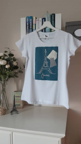 Topy, tričká, tielka - Dámske tričko "PARIS" - 14677057_