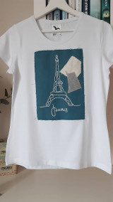 Topy, tričká, tielka - Dámske tričko "PARIS" - 14677072_