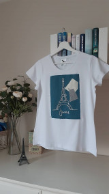 Topy, tričká, tielka - Dámske tričko "PARIS" - 14677076_