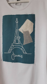 Topy, tričká, tielka - Dámske tričko "PARIS" - 14677097_