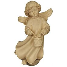 Sochy - Vítajúci anjel s tamburínou (11cm - Béžová) - 14677935_