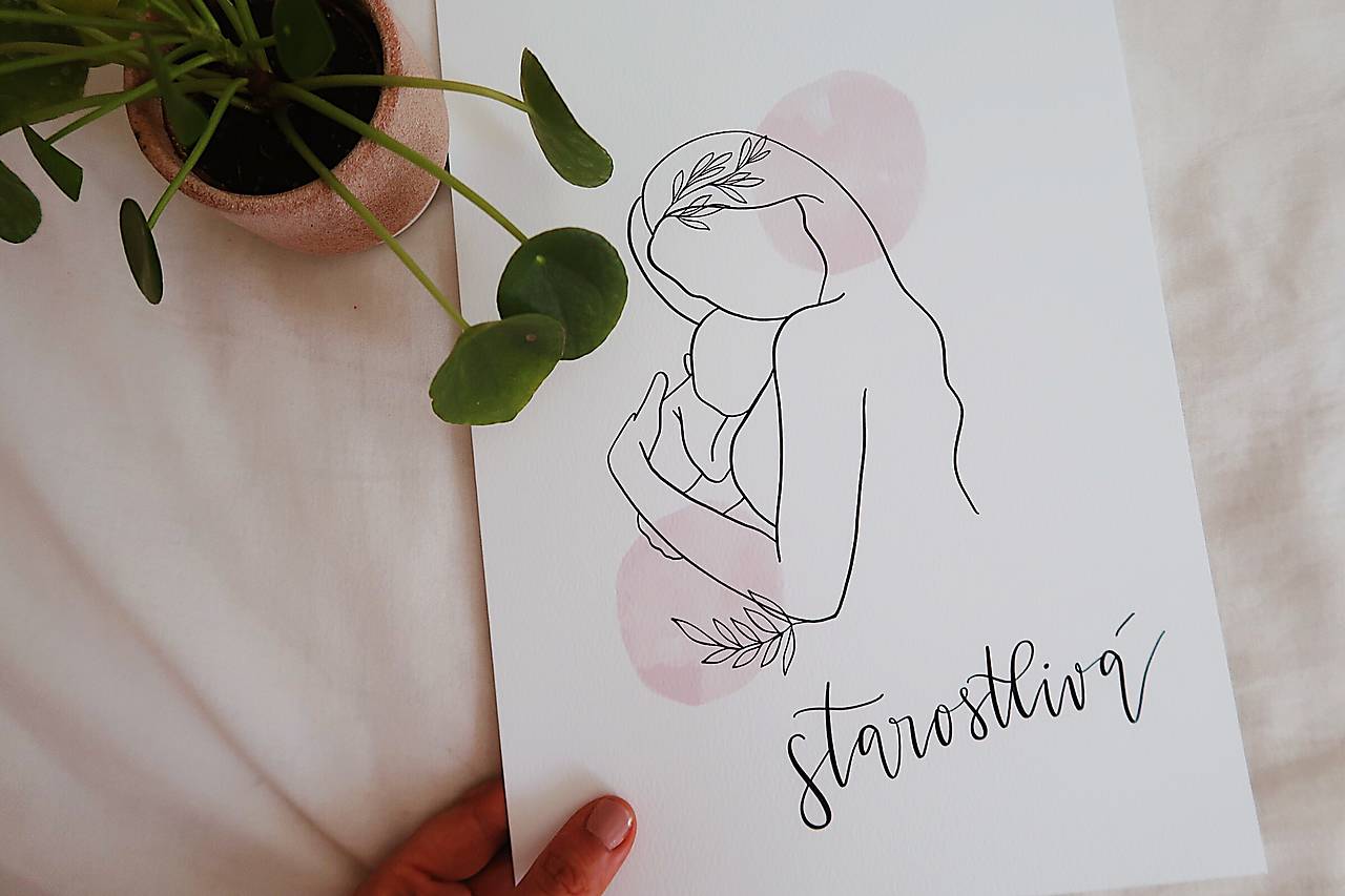 STAROSTLIVÁ - art print  (A4 (21x30cm))