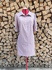 Šaty - Košeľové šaty z madeiry (rôzne farby) (staro-ružová) - 14679024_