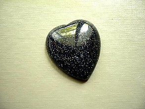 Minerály - Kabošon srdíčko - avanturín 25 mm, 1 ks - 14679425_