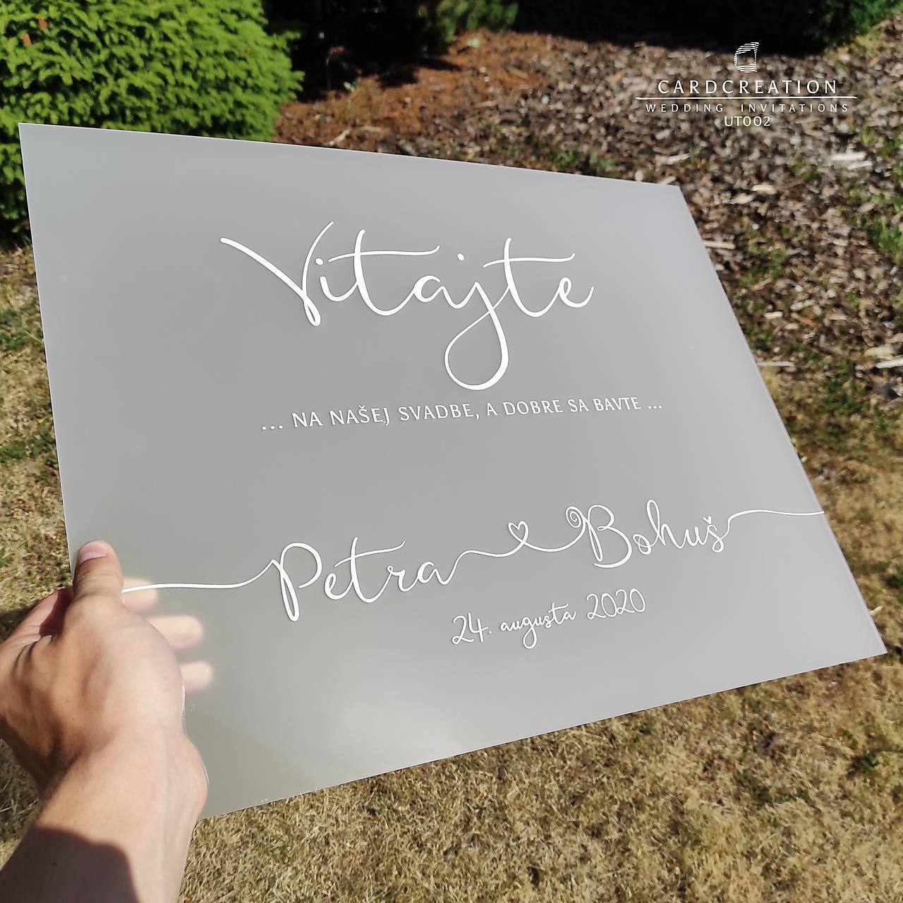 Svadobná uvítacia tabuľa UT002 (70x50cm)