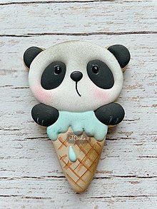 Príbory, varešky, pomôcky - Vykrajovačky - Zvieratkové zmrzliny #1392 (1390 Zmrzlina panda, obrys) - 14679995_