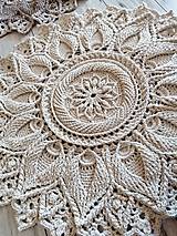 Úžitkový textil - Háčkovaný koberec natural - 14681648_