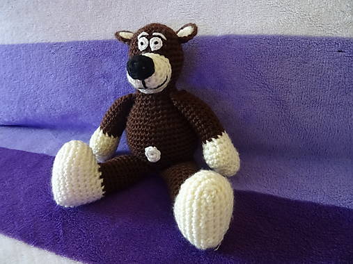 Hračky - Háčkovaný medveď - 14683397_