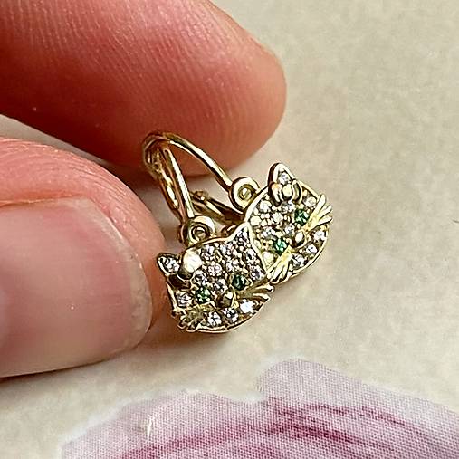 Baby 14k Gold Zircone Earrings / Náušnice pre bábätká zlato 14k AU585/1000