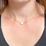 Náhrdelníky - Freshwater Oval Pearl Necklace (Stainless Steel) / Elegantný náhrdelník s oválnou perlou A0015 - 14688513_